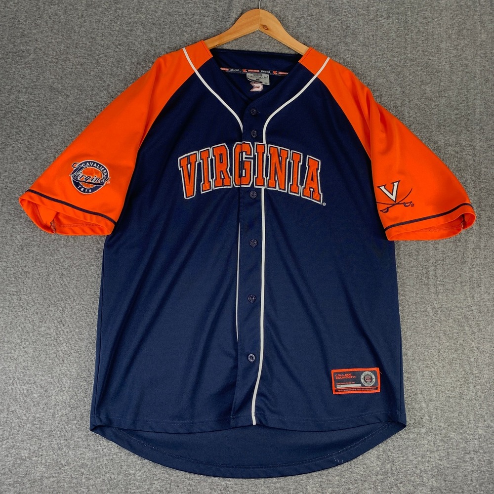 Vtg UVA Cavaliers Baseball Jersey Men XL Y2K 2000s Colosseum College University